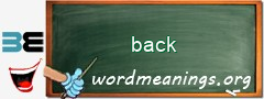 WordMeaning blackboard for back